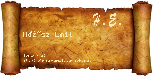 Hász Emil névjegykártya