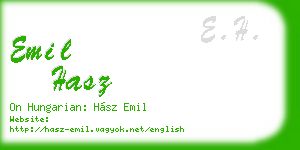 emil hasz business card
